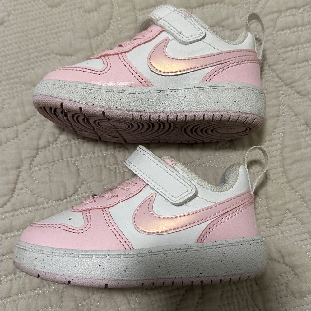 Nike Kids Pink and White Sneakers size toddler girls size 4.5